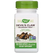 Nature's Way, Devil's Claw, Secondary Root, 480 mg, 100 Capsules (NWY-12350): Форма выпуска Капсулы