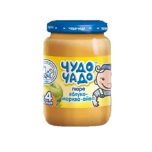 Пюре Чудо-чадо Яблоко, морковь и айва с сахаром и витамином С, 170 г: Вид Фруктовое