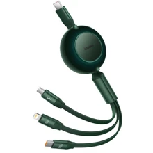 Кабель Baseus Cable USB-C to Micro USB/Lightning/Type-C Bright Mirror 2 Series 100W 1.1m Green (CAMJ010206): Тип USB-C - Lightning/microUSB/USB-C