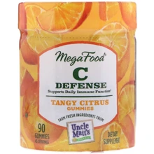 MegaFood C Defense Tangy Citrus 90 Gummies Витамин С: Тип Витамин C