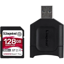 Карта памяти Kingston 128GB SDXC class 10 UHS-I U3 React Plus + USB card reader (MLPR2/128GB): Тип карты SDXC