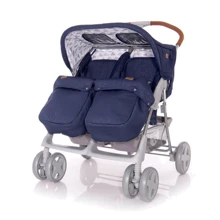 Коляска для двойни Lorelli TWIN (dark blue clouds): Тип коляски коляска для двойни