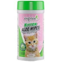 Вологі серветки Espree Kitten Aloe Wipes для очищення чутливої шкіри та вовни кішок 50 шт (e01420): undefined undefined