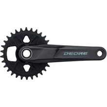 Шатуни Shimano FC-M6100-1 DEORE, інтегрована вісь, 175мм 30T 12-шв. CL-52мм без каретки (EFCM61001EXA0): Кількість зірок 1
