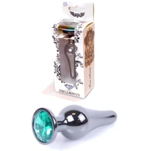 Анальна пробка із кристалом BOSS of TOYS Boss Series - Jewellery Dark Silver BUTT PLUG Green, BS6400060: Для кого унісекс