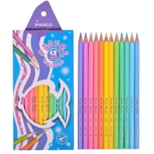 Карандаши цветные 5200-12CB Marco 12цв. Pastel Colors: Тип Цветные