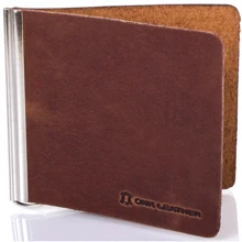 Мужской зажим для денег DNK Leather коричневый (DNK-Spring-clamp-Hcol-N): Пол Мужской
