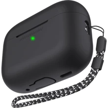 Чехол для наушников AhaStyle Silicone Case with strap Black (X003E43NDL) for Apple AirPods Pro 2: undefined undefined