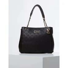 Жіноча сумка тоут Guess Logo Love Girlfriend Carryall чорна (HWSG7662230-BLA): Стать жіночий