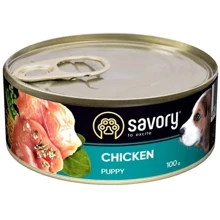 Влажный корм Savory Dog All breeds Puppy для щенков с курицей 100 г: Тип Влажный корм