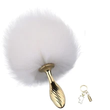 Анальная пробка Кроличий хвост LOCKINK Sevanda White Bunny-Tail Anal Pear-shape Plug: Для кого Унисекс