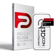 Защитное стекло для iPhone ArmorStandart Tempered Glass Icon 3D Black for iPhone 16 Pro (ARM78028): Тип защиты экрана на экран