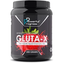 Аминокислота для спорта Powerful Progress Gluta Х 500 g /50 servings/ Strawberry: Вкус Клубника