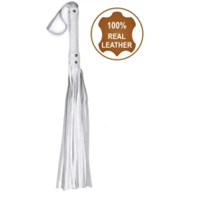 Флоггер из натуральной кожи Flirty Leather - White, BG-00034: Производитель Flirty