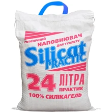 Наполнитель для кошачьего туалета Silicat Practic силикагелевый 24 л (6917141687998): Вид Силикагелевый