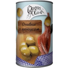 Оливки BUENA OLIVA зеленые с анчоусом, ж/б 314 мл (PLK8427598100615): Объем 314 мл