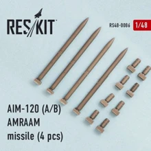 Набор вооружений RESKIT Американская управляемая ракета AIM-120 (A/B) AMRAAM, 4 шт. RS48-0086: Производитель RESKIT