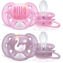 Пустышка Philips AVENT Ultra Soft для девочек 6-18 мес 2 шт (SCF223/02): Возраст старше 6 месяцев