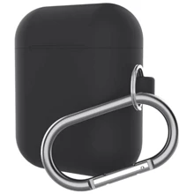 Чехол для наушников TPU Case with Belt Black for Apple AirPods: Тип Чехол