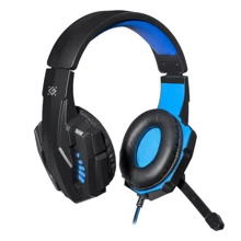 Наушники Defender Warhead G-390 LED Black/Blue (64039): Тип конструкции накладные