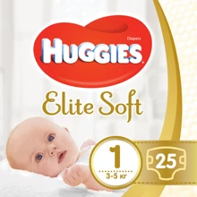 Подгузники Huggies Elit Soft 1 Small 25 шт: Тип Подгузники