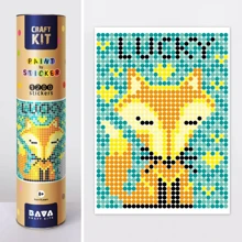 Картина по номерам стикерами в тубусе Лисичка, 33х48см, 1200 стикеров. 1838: Производитель УМНЯШКА