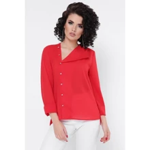 Блуза FashionUp BZ-1772B 44 красная с длинным рукавом: Сезон Демисезон