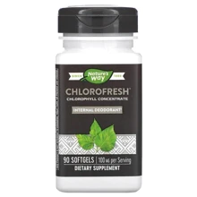 Nature's Way Chlorofresh Chlorophyll Concentrate Концентрированный хлорофилл 90 гелевых капсул: Форма выпуска Капсулы