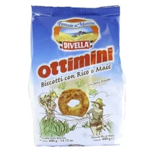 Печенье Divella Ottimini Riso e Mais 400 г (DLR6230): Вес нетто 400 г