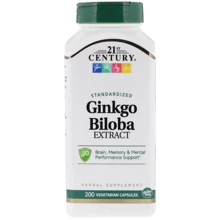 21st Century Ginkgo Biloba Extract, 120 mg 200 Veg Caps: Форма выпуска Капсулы