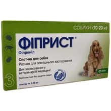 Капли на холку KRKA Фиприст спот-он от блох и клещей для собак 10-20 кг 3 шт. (778653): Тип Капли