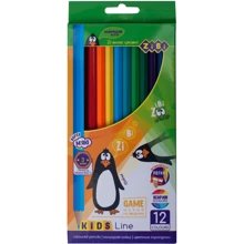Олівці кольорові ZiBi Kids line, 12 кольорів: Тип кольорові