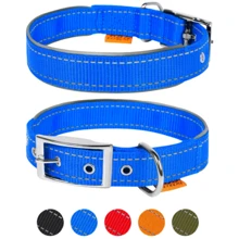 Ошейник Collar Dog Extremе нейлон двойной (ш 40мм, д 60-72см) со светоотражающей вставкой, голубой: Производитель Collar