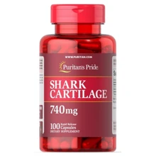 Puritan's Pride Shark Cartilage 740 mg Акулячий Хрящ 100 капсул: Тип акулячий хрящ