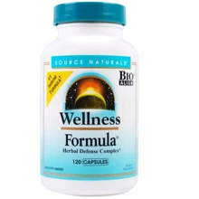 Source Naturals Wellness Formula Защитный иммунный комплекс 120 растительных капсул: Форма выпуска Капсулы