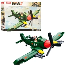 Конструктор SLUBAN M38-B0683 військовий, літак, фігурка, 173дет, 23,5-19-4,5см: Виробник Sluban