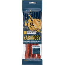 Мясные снеки Дмитрук Kabanosy DOUBLE CHEDDAR&SALT 80 г (4820247141788): Вес нетто 80 г
