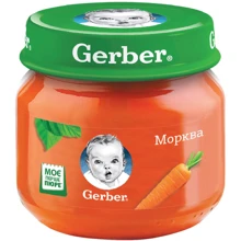 Пюре Gerber морковь 80 г (1227118): Вид Овощное