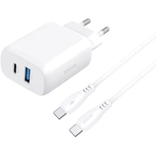 Зарядное устройство Proove Wall Charger USB+USB-C Silicone Power 2 with Cable 30W White (WCSP23011002): Особенности Power Delivery (PD), Быстрая зарядка, USB-C