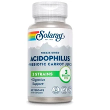 Solaray Acidophilus 3 Strain Probiotic & Prebiotic Carrot Juice Ацидофилы Пробиотик и пребиотик морковного сока 60 вегетарианских капсул: Тип Пробиотики