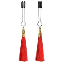 Затискачі для сосків LoveToy Bondage Fetish Glamor Tassel Nipple Clamp Red: Виробник LOVETOY