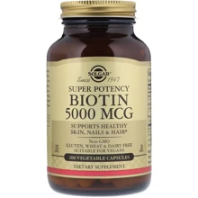 Solgar Biotin Солгар Биотин 5000 mcg 100 капсул: Тип Витамин B