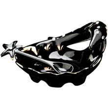 Икорница + ложка Lefard Осетр черная 16 см (98-1011): Тип Икорница+ложка