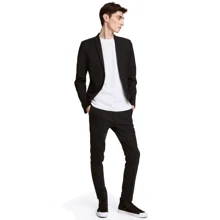 Брюки H&M 4525165 58 черные: Фасон Зауженные