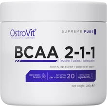 Аминокислота для спорта OstroVit BCAA 2-1-1 200 g /20 servings/ Pure: Вкус Без вкуса