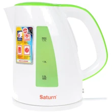 Электрочайник Saturn ST-EK8436 Lt. Green/White: Покрытие нагревательного элемента (материал) дисковый (скрытый)