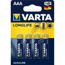 Varta AAA bat Alkaline 4шт LONGLIFE EXTRA (04103101414): undefined undefined
