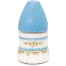 Пляшка Suavinex Couture, 150 мл, блакитний (304127): Матеріал пластик