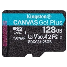 Карта памяти Kingston 128GB microSDXC class 10 UHS-I U3 A2 Canvas Go Plus (SDCG3/128GBSP): Тип карты MicroSDXC