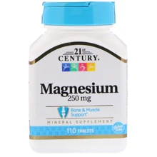 21st Century Magnesium, 250 mg, 110 Tablets: Тип магній